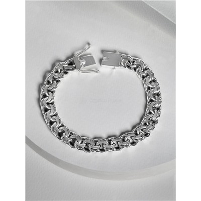 Браслет из чернёного серебра - Бисмарк, 23 см 925 пробы БРБ17023ч