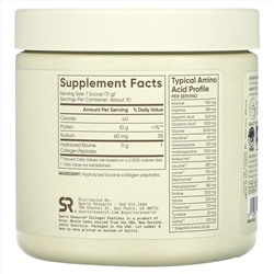 Sports Research, Пептиды коллагена, гидролизованный коллаген типа I и III, без вкусовых добавок, 110,7 г (3,9 унции)