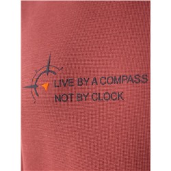 Джемпер легкий из фактурного эластичного трикотажа с принтом