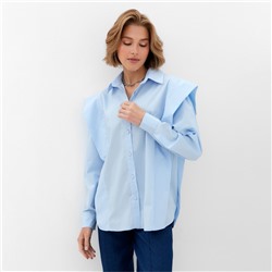 Рубашка женская MINAKU: Casual Collection, размер 44, голубая