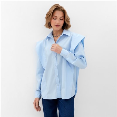 Рубашка женская MINAKU: Casual Collection, размер 44, голубая