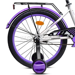 Велосипед 20" Rocket Gem, цвет белый/фиолетовый