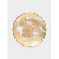 Тарелка Magistro Gold Dust, d=21 см, стекло, золотистая