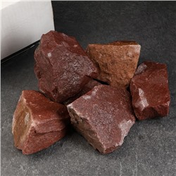 Камни для бани «Кварцит малиновый», 20 кг, колотые, фракция 7-12 см