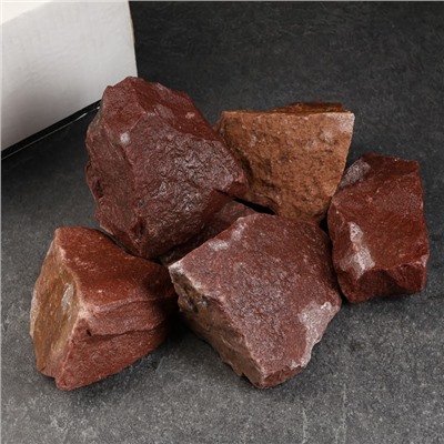 Камни для бани «Кварцит малиновый», 20 кг, колотые, фракция 7-12 см