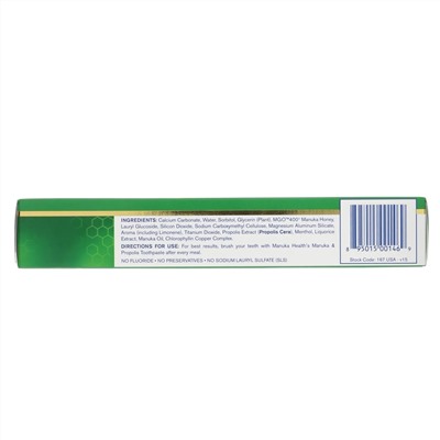 Manuka Health, Манука и прополис, зубная паста с маслом манука, 100 г (3,53 унции)