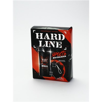 УЦЕНКА HARD LINE, набор "Ярость вулкана", гель для душа, 250 мл и мочалка для тела