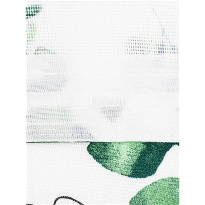 Шторы для кухни «Доляна» Eucalyptus, 150×180 см- 2 шт., подхваты - 2 шт., 164 г/м², 100% хлопок