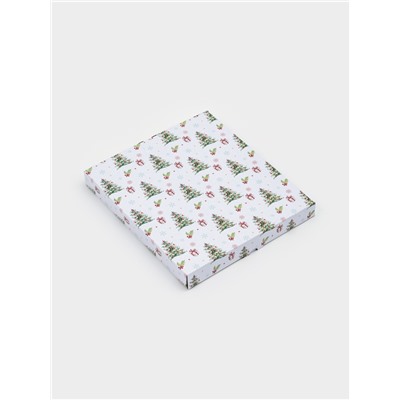 Блюдо сервировочное новогоднее Доляна «Новогодние зверята», 24.5×24.7×2 см, стекло, белое