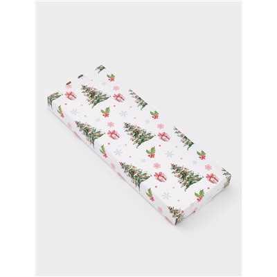 Подставка под ложку новогодняя Доляна «Сказочное настроение», 21.5×7.5×1.5 см, стекло, белая, красная