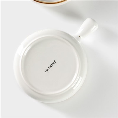 Кокотницы «Церера», набор 2 шт., d=15 см, 500 мл, фарфор, белые