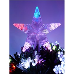 Ёлка светодиодная «Снежинки» 60 см, диаметр нижнего яруса 35 см, 55 веток, мигание, свечение мульти