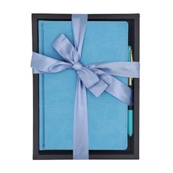 Подарочный набор Ежедневник недатированный А5+ 272 стр. "VELVET" (НЕБЕСНО-ГОЛУБОЙ)+ ручка 3-115/22-2 Bruno Visconti