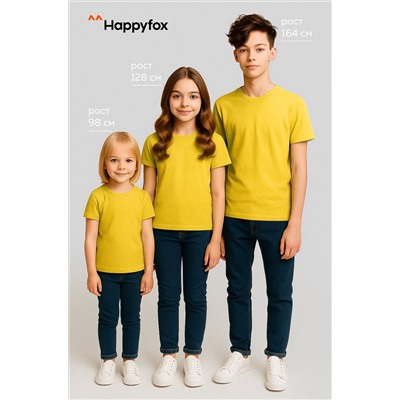 Детская однотонная футболка Happyfox