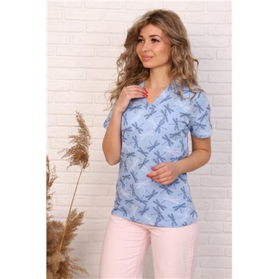 Футболка Ф137 (Стрекоза голубой)