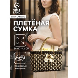 Сумка плетёная «София», из сиграсса, 38×12×42 см
