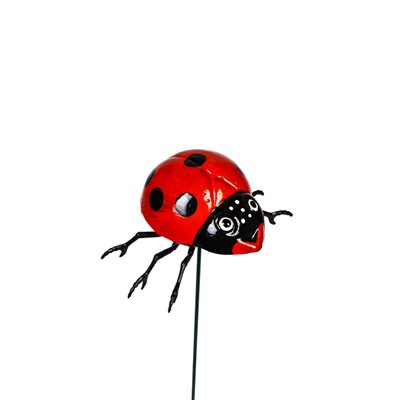 Штекер садовый «Божья коровка дайтон», 6×5 см, h=30 см, белый, Greengo
