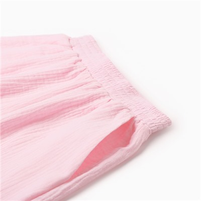 Пижама женская (рубашка, шорты) KAFTAN Basic, размер 40-42, розовая