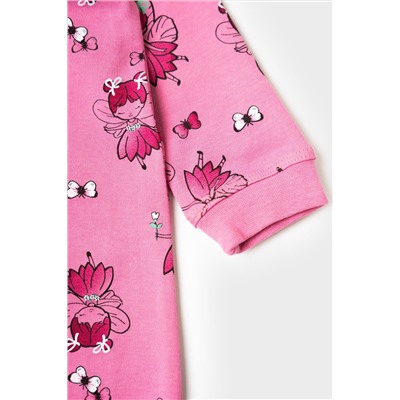 Комбинезон детский трикотажный для девочек, 3 шт в комплекте PLAYTODAY, 1240126