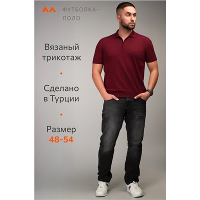 Мужская футболка-поло из вязаного трикотажа Happyfox