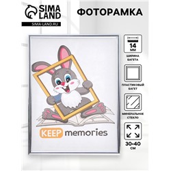 Фоторамка для фото 30×40 см Kierra, пластик, серебро