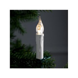 УЦЕНКА Гирлянда «Нить» 4 м с насадками «Свечи на прищепке», IP20, тёмная нить, 20 LED, свечение тёплое белое, 220 В