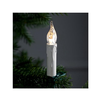 УЦЕНКА Гирлянда «Нить» 4 м с насадками «Свечи на прищепке», IP20, тёмная нить, 20 LED, свечение тёплое белое, 220 В