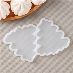 Форма леденцов «Ёлка», силикон, 2 ячейки, 12×9×0.8 см, h=8 см, прозрачная