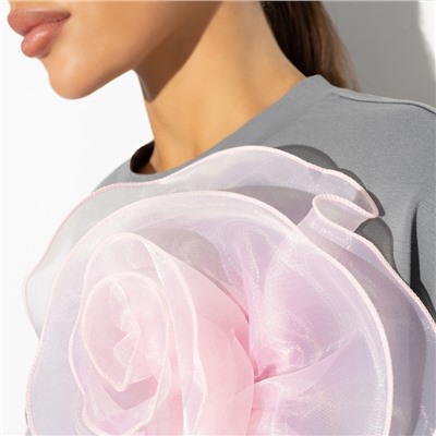 Футболка, Летний каприз (с брошкой)