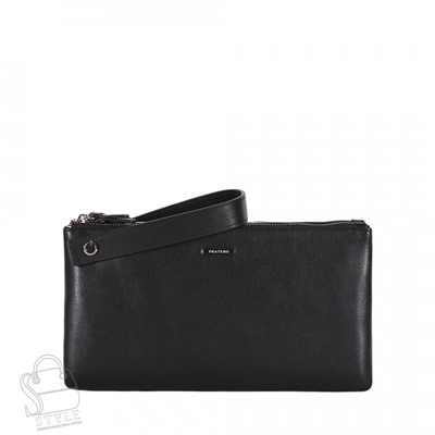 Клатч мужской кожаный 20935 black Pratero