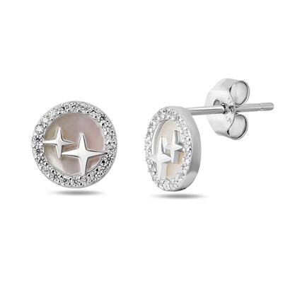 Серьги, перламутр, BY-1015