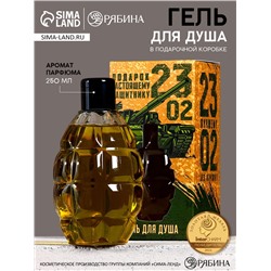 Гель для душа мужской «23 Февраля», 250 мл, аромат парфюма, HARD LINE