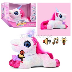 Лошадка "Сказочный единорог" (поет, пьет молоко, издает звуки) в коробке