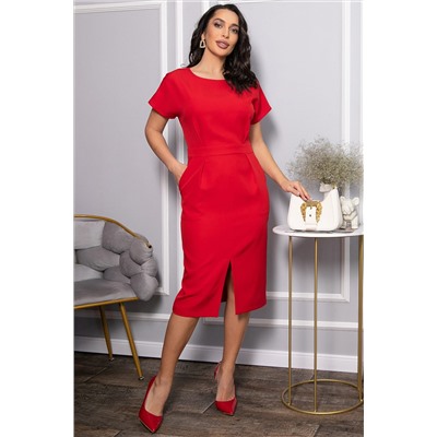 Платье с карманами Утренняя роса (красное) П14372-16М