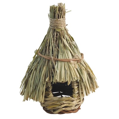 Гнездо-домик Triol NATURAL для птиц из луговых трав, 17×26 см