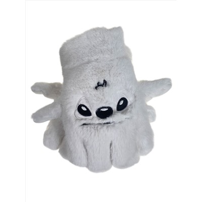 Тёплые подростковые перчатки, цвет белый