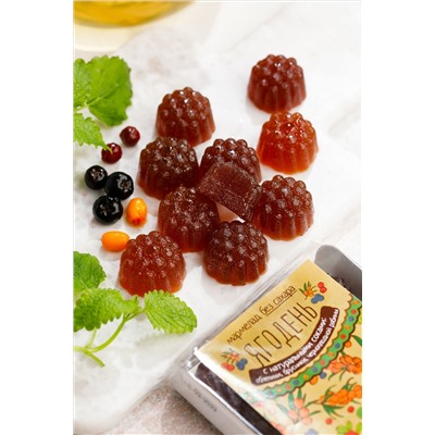 Мармелад Ягодень Ассорти / облепиха, брусника, черноплодка / подложка / 165 г / ТМ Сибирский кедр