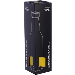 77020-5 Термобутылка 500мл. Drink, желтая (х20)