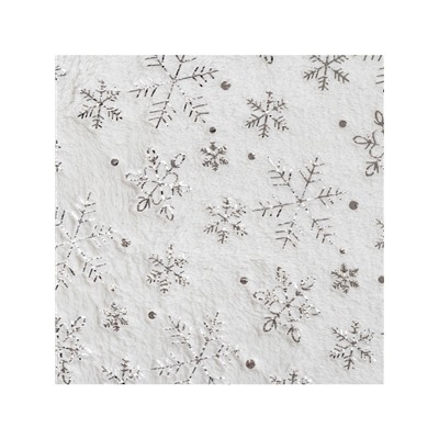 Плед «Этель. Серебряные снежинки», 150×200 см, корал-флис