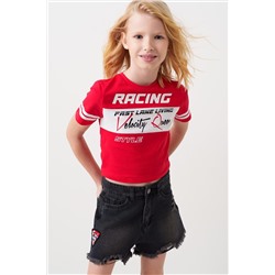 Фуфайка трикотажная для девочек (футболка) PLAYTODAY, 1243143