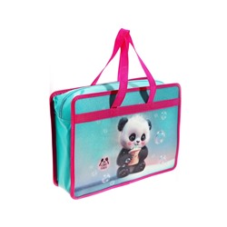 Папка с ручками А4, 100×250×340 мм, deVENTE Yummy Panda, пластик, для девочки