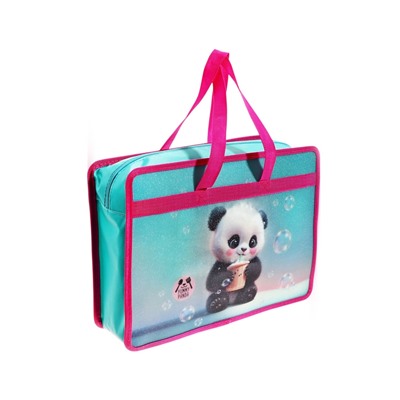 Папка с ручками А4, 100×250×340 мм, deVENTE Yummy Panda, пластик, для девочки