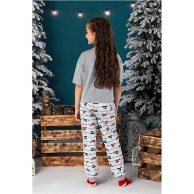 Костюм для девочки Каникулы-1.2 (Серый меланж)