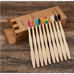 Набор зубных щеток из бамбука Bamboo АССОРТИ (10 шт.)