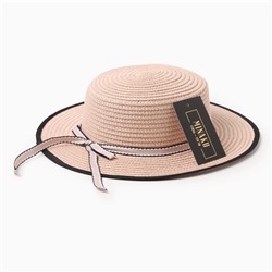Шляпа для девочки MINAKU «Леди», размер 52-54, розовая