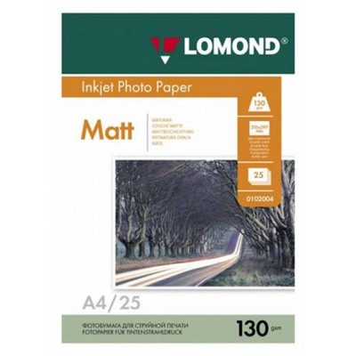Фотобумага А4  25л 130г матовая двусторонняя 0102039 Lomond