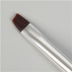 Кисть для наращивания и дизайна ногтей, скошенная, 17.5 см, ворс 8×5 мм, белая