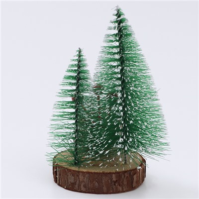 Декор «Две ёлки с шишкой», на подставке, 8.5×10×16 см