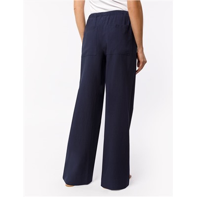 Свободные брюки из плотного лиоцелла на резинке