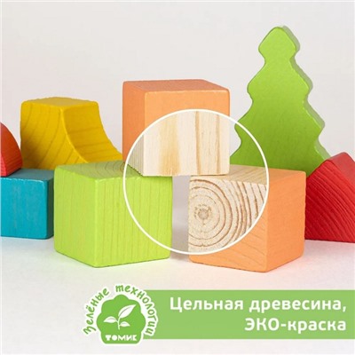 Конструктор деревянный «Краски дня. Утро», 55 деталей